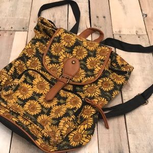 Sunflower duffel backpack